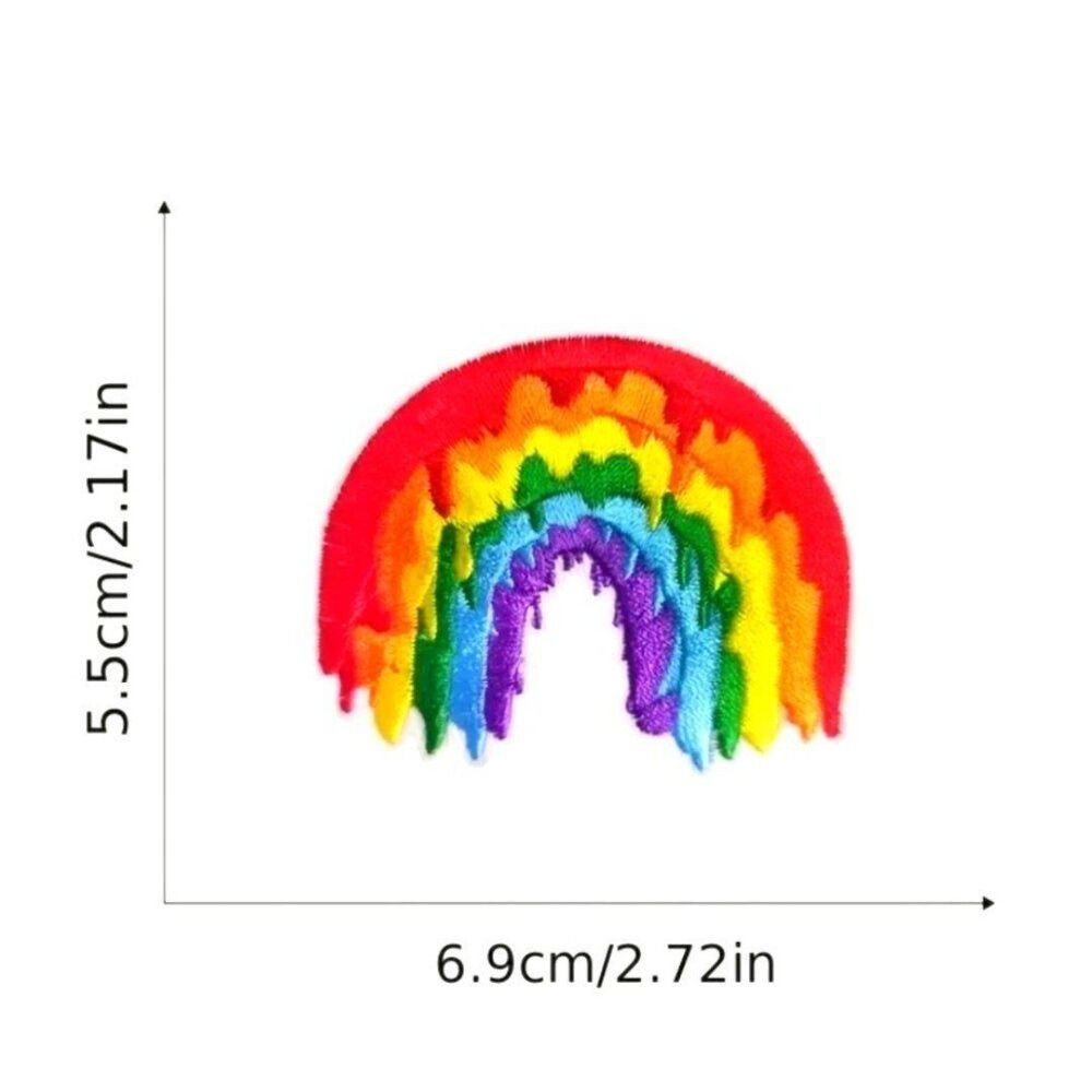 Trippy melting rainbow iron on patch Hippie vibes